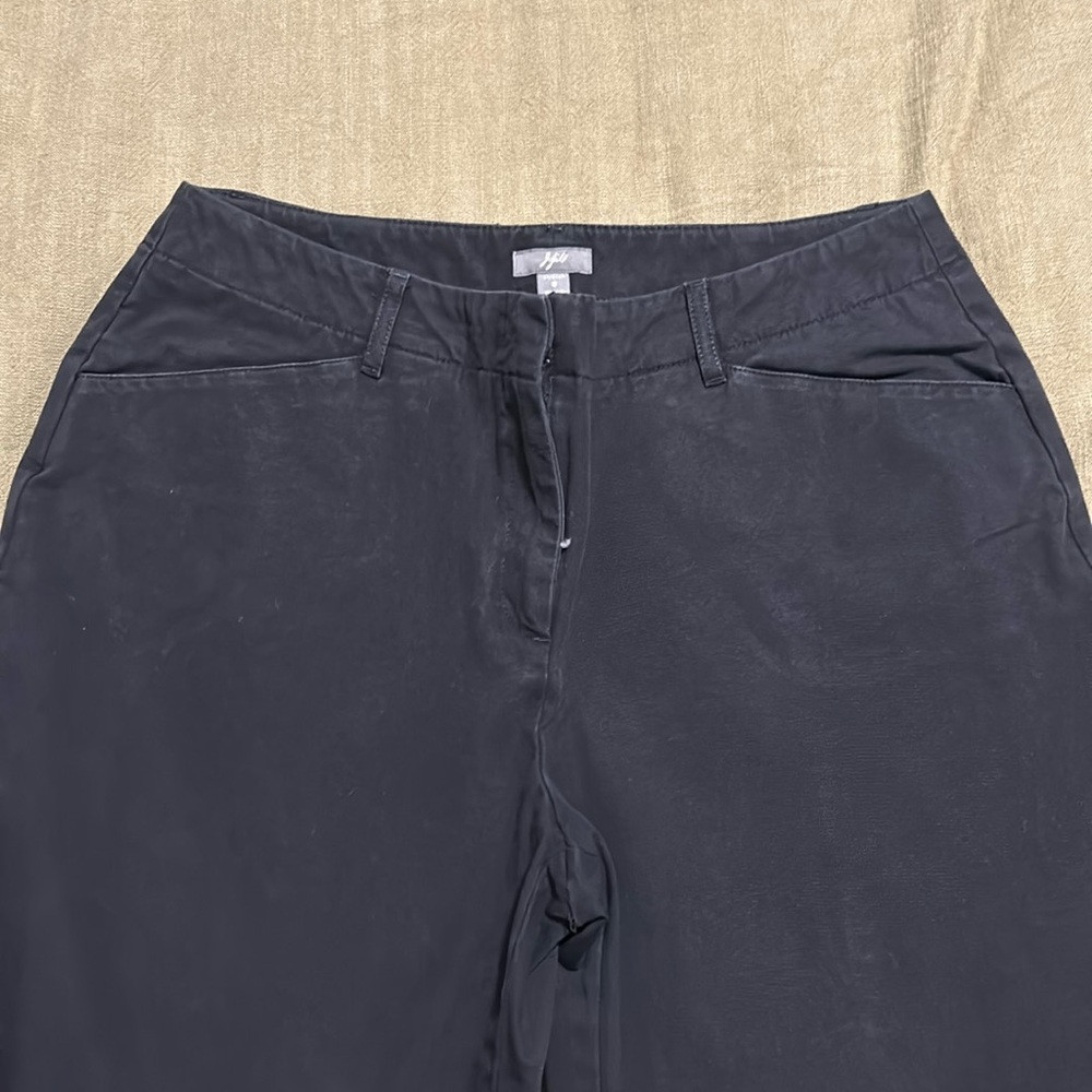 Boot-Cut Navy Trousers